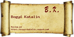 Bogyó Katalin névjegykártya