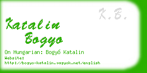 katalin bogyo business card