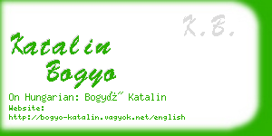 katalin bogyo business card